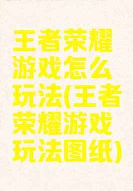王者荣耀游戏怎么玩法(王者荣耀游戏玩法图纸)