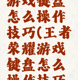 王者荣耀游戏键盘怎么操作技巧(王者荣耀游戏键盘怎么操作技巧图解)