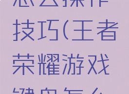 王者荣耀游戏键盘怎么操作技巧(王者荣耀游戏键盘怎么操作技巧视频)