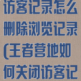 王者营地关闭访客记录怎么删除浏览记录(王者营地如何关闭访客记录)