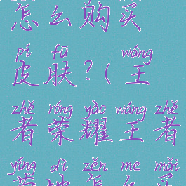 王者营地怎么购买皮肤?(王者荣耀王者营地怎么买皮肤)