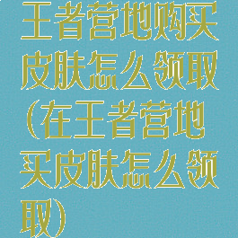 王者营地购买皮肤怎么领取(在王者营地买皮肤怎么领取)