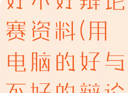 玩电脑游戏好不好辩论赛资料(用电脑的好与不好的辩论赛)