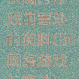 玩网络游戏的害处的资料(玩网络游戏的弊处)