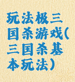 玩法极三国杀游戏(三国杀基本玩法)