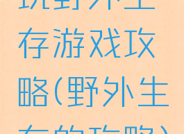 玩野外生存游戏攻略(野外生存的攻略)