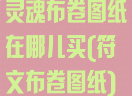 灵魂布卷图纸在哪儿买(符文布卷图纸)