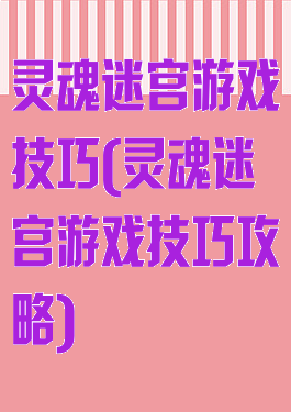 灵魂迷宫游戏技巧(灵魂迷宫游戏技巧攻略)