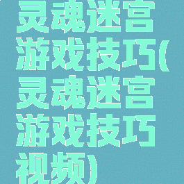 灵魂迷宫游戏技巧(灵魂迷宫游戏技巧视频)