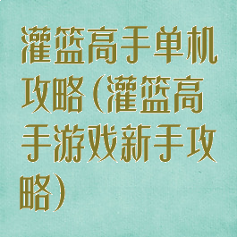 灌篮高手单机攻略(灌篮高手游戏新手攻略)