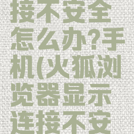 火狐浏览器提示连接不安全怎么办?手机(火狐浏览器显示连接不安全怎么解决)