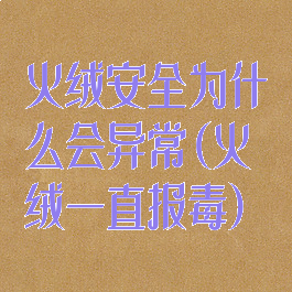 火绒安全为什么会异常(火绒一直报毒)