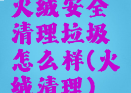 火绒安全清理垃圾怎么样(火绒清理)