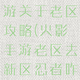 火影忍者手游关于老区攻略(火影手游老区去新区忍者咋办)