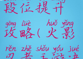 火影忍者手游决斗场段位提升攻略(火影忍者手游决斗场段位奖励)