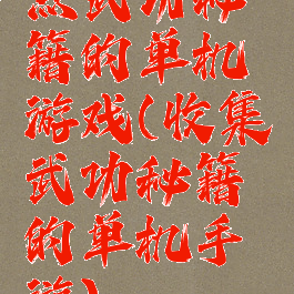 点武功秘籍的单机游戏(收集武功秘籍的单机手游)