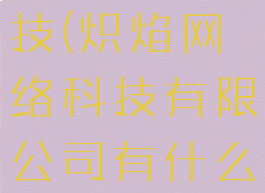 炽焰网络科技(炽焰网络科技有限公司有什么游戏)