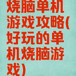 烧脑单机游戏攻略(好玩的单机烧脑游戏)