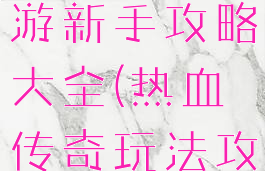 热血传奇手游新手攻略大全(热血传奇玩法攻略大全)