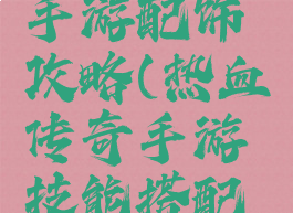 热血传奇手游配饰攻略(热血传奇手游技能搭配攻略)