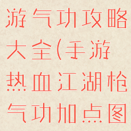 热血江湖手游气功攻略大全(手游热血江湖枪气功加点图)