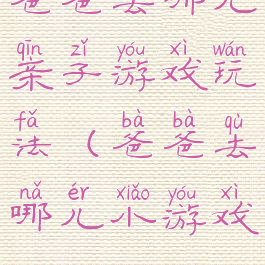 爸爸去哪儿亲子游戏玩法(爸爸去哪儿小游戏)