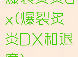 爆裂炙炎dx(爆裂炙炎DX和退魔)