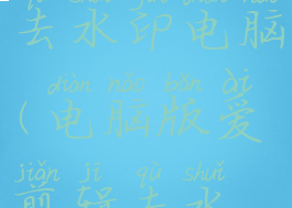 爱剪辑怎么去水印电脑(电脑版爱剪辑去水印)