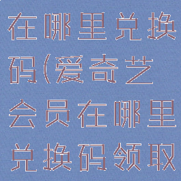 爱奇艺会员在哪里兑换码(爱奇艺会员在哪里兑换码领取)