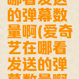 爱奇艺在哪看发送的弹幕数量啊(爱奇艺在哪看发送的弹幕数量啊怎么设置)