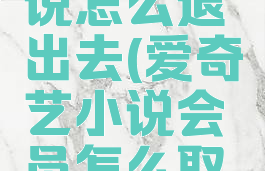 爱奇艺小说怎么退出去(爱奇艺小说会员怎么取消)