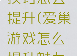 爱巢游戏技巧怎么提升(爱巢游戏怎么提升魅力值)