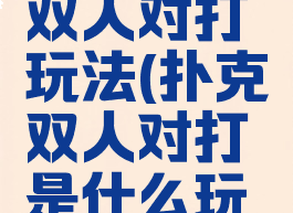 牌游戏的双人对打玩法(扑克双人对打是什么玩法)