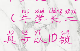 牛学长工具(牛学长工具可以lD锁吗)