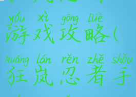 狂岚忍者游戏攻略(狂岚忍者手游官网)