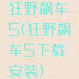 狂野飙车5(狂野飙车5下载安装)