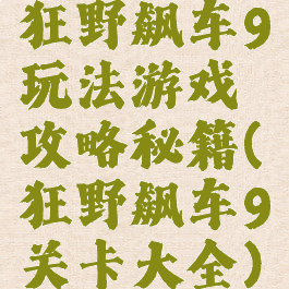 狂野飙车9玩法游戏攻略秘籍(狂野飙车9关卡大全)