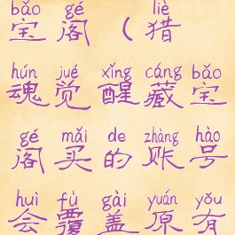 猎魂觉醒藏宝阁(猎魂觉醒藏宝阁买的账号会覆盖原有角色吗)