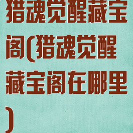 猎魂觉醒藏宝阁(猎魂觉醒藏宝阁在哪里)