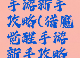 猎魔觉醒手游新手攻略(猎魔觉醒手游新手攻略大全)