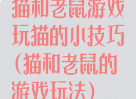 猫和老鼠游戏玩猫的小技巧(猫和老鼠的游戏玩法)