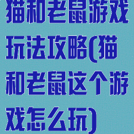 猫和老鼠游戏玩法攻略(猫和老鼠这个游戏怎么玩)