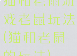 猫和老鼠游戏老鼠玩法(猫和老鼠的玩法)