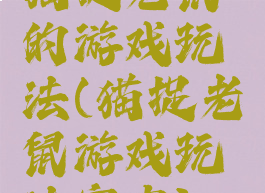 猫捉老鼠的游戏玩法(猫捉老鼠游戏玩法室内)