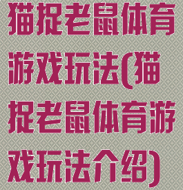 猫捉老鼠体育游戏玩法(猫捉老鼠体育游戏玩法介绍)