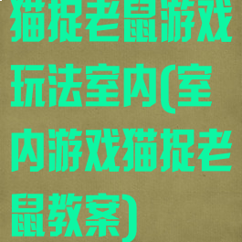 猫捉老鼠游戏玩法室内(室内游戏猫捉老鼠教案)