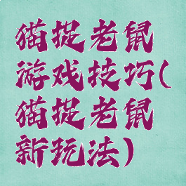 猫捉老鼠游戏技巧(猫捉老鼠新玩法)