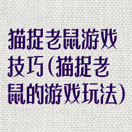 猫捉老鼠游戏技巧(猫捉老鼠的游戏玩法)