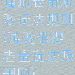 猫抓老鼠游戏玩法规则(游戏猫捉老鼠玩法及规则)