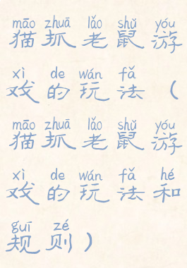 猫抓老鼠游戏的玩法(猫抓老鼠游戏的玩法和规则)